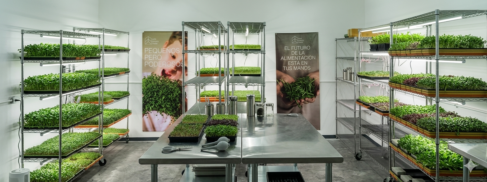 Cuarto de produccion City Roots Farm